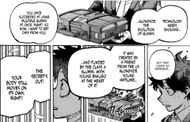 Midoriya collecting the suit from All Might (Image Credit: Shueisha)